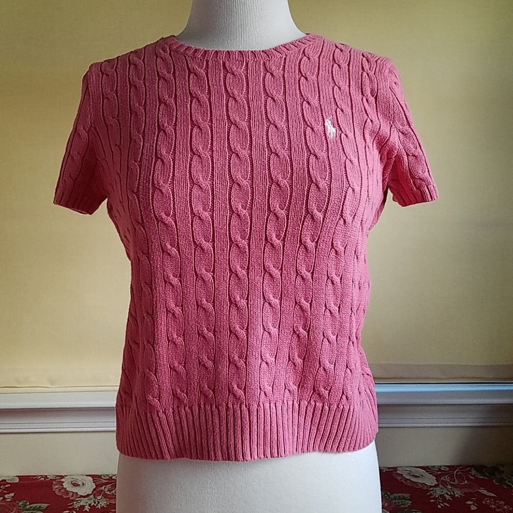Ralph Laren Sport short sleeve cable knit sweater